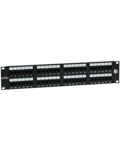 Solarix patch panel 48 x RJ45 CAT6 UTP 350 MHz černý 2U