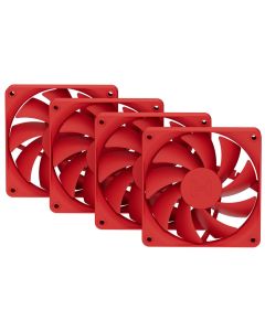 HYTE ventilátor 120mm PWM / barva Wild Cherry / 1500rpm / 72CFM / ABS / 4-pin / sada 4x ventilátor