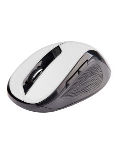 C-TECH myš WLM-02, černo-bílá, bezdrátová, 1600DPI, 6 tlačítek, USB nano receiver