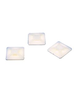 Fixapart CTMB 02 - samolepící příchytka pro stahovací pásky 4.8mm, 28x28mm, bílá