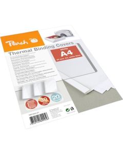 PEACH vazací přebal Thermal Binding Covers A4 3mm, 200 g/m2, bílé, 20 ks
