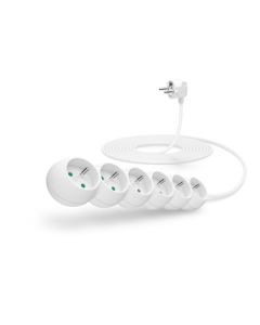 CONNECT IT prodlužovací kabel 230 V, 6 zásuvek, 5 m, bez vypínače (bílý)