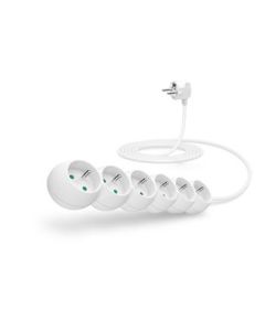 CONNECT IT prodlužovací kabel 230 V, 6 zásuvek, 3 m, bez vypínače (bílý)