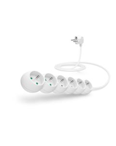 CONNECT IT prodlužovací kabel 230 V, 6 zásuvek, 2 m, bez vypínače (bílý)