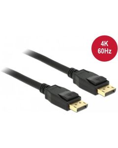 Delock Displayport 1.2 kabel samec > Displayport samec 4K 60 Hz 1,5 m