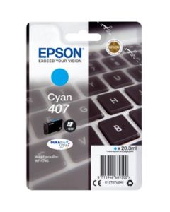 Cartridge Epson 407  - azurový