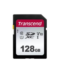 Transcend 128GB SDXC 300S (Class 10) UHS-I U1 V10 paměťová karta, 100 MB/s R, 25 MB/s W