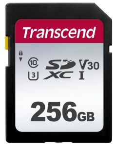 Transcend 256GB SDXC 300S (Class 10) UHS-I U3 V30 paměťová karta, 100 MB/s R, 40 MB/s W