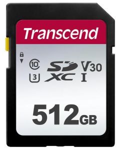 Transcend 512GB SDXC 300S (Class 10) UHS-I U3 V30 paměťová karta, 100 MB/s R, 85 MB/s W