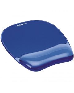Fellowes podložka pod myš a zápěstí CRYSTAL gelová modrá
