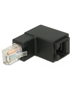 Delock Adaptér RJ45 samec pravoúhlý > RJ45 samice Cat.6 UTP