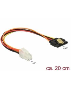 Delock Kabel P4 samec > SATA 15 pin samice 20 cm