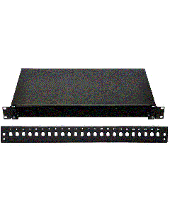 19" Optická vana  24xST černá, aret. plast. klipem