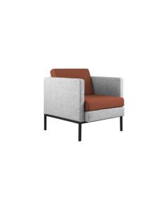 Sofa Tenore - jednomístné, sv.šedé/skořicové