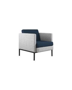 Sofa Tenore - jednomístné, sv.šedé/tm.modré