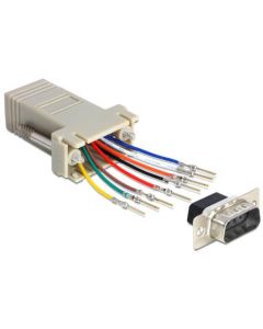 Delock Adapter Sub-D 9 Pin male > RJ45 female assembly kit