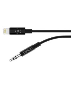 Belkin ROCKSTAR™ Lightning/3,5mm jack kabel, 0,9m, černý