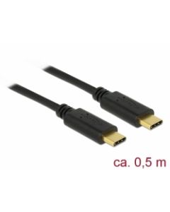Delock USB 2.0 kabel Type-C na Type-C 0,5 m 5 A E-Marker