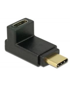 Delock Adaptér SuperSpeed USB 10 Gbps (USB 3.1 Gen 2) USB Type-C™ samec > port samice pravoúhlý nahoru / dolů