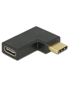 Delock Adaptér SuperSpeed USB 10 Gbps (USB 3.1 Gen 2) USB Type-C™ samec > port samice pravoúhlý levý / pravý