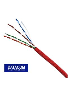 DATACOM UTP lanko CAT5E PVC 305m box červený