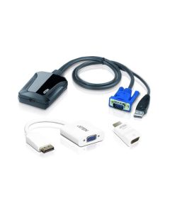 Aten CV211CP-AT Laptop USB KVM Console Crash Cart Adapter IT Kit  