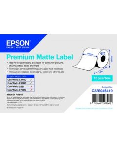 EPSON Premium Matte Label - Continuous Roll: 102mm x 35m