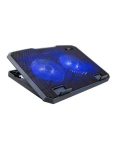 C-TECH Chladící podložka pro ntb CLP-140, 15,6", 2x 140mm, 2x USB, modré podsvícení