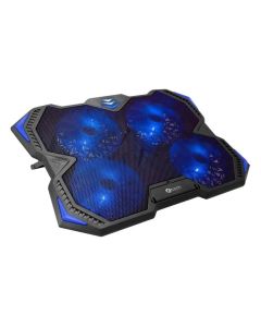 C-TECH Chladící podložka pro ntb Zefyros (GCP-01B), casual gaming, 17,3", modré podsvícení, regulace otáček