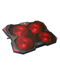 C-TECH Chladící podložka pro ntb Zefyros (GCP-01R), casual gaming, 17,3", červené podsvícení, regulace otáček