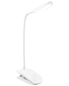 Colorway stolní LED lampa / CW-DL04FCB-W/ Integrovaná baterie / Klip na uchycení/ Bílá