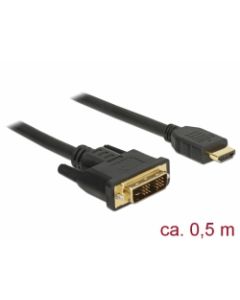 Delock Kabel DVI 18+1 samec > HDMI-A samec 0,5 m černý