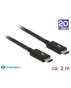Delock Thunderbolt™ 3 (20 Gb/s) USB-C™ kabel samec > samec pasivní 2,0 m 3 A černý