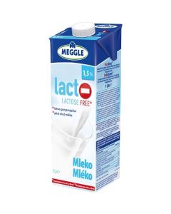 Trvanlivé bezlaktózové mléko Meggle, 1,5%, 1 l
