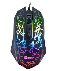 C-TECH Herní myš Tychon (GM-03P), casual gaming, herní, 7 barev podsvícení, 3200DPI, USB