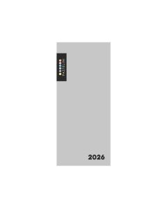Diář měsíční PVC Pastelini šedá 2027