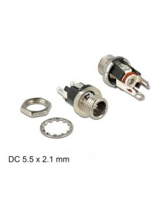 Delock Konektor DC 5,5 x 2,1 x 9,5 mm samice přepážka
