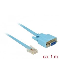 Delock Adaptér RS-232 DB9 samice > 1 x Sériový RS-232 RJ45 samec 1 m