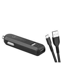 AVACOM CarMAX 2 nabíječka do auta 2x Qualcomm Quick Charge 2.0, černá barva (micro USB kabel)