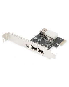 Digitus Karta rozhraní IEEE 1394a, PCIexpress, 3 port 1x ext.1394mini, 2x ext. 1394a Porty