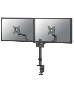 Neomounts DS60-425BL2 /Držák displeje/na stůl/17-27"/svorka+průchodka/3čepy/VESA 100X100/nosn.2x8kg/2 displeje/černý