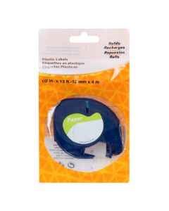PRINTLINE kompatibilní páska s DYMO 59421, 12mm, 4m, černý tisk/bílý podklad, LetraTag, papírová