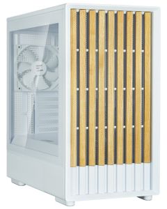 Zalman skříň P10 Namu / miniT/ 3x120mm fan / USB 3.0 / USB-C / dřevěné doplňky / bílá
