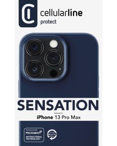 Ochranný silikonový kryt Cellularline Sensation pro Apple iPhone 13 Pro Max, modrý