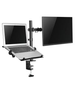 Neomounts FPMA-D550NOTEBOOK/Držák displeje a notebooku/na stůl/10-27"/svorka/VESA 100X100/nosn. 8+4,5kg/černý