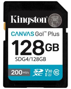 KINGSTON Canvas Go Plus Gen4 128GB SDXC / C10 / UHS-I U3 V30 / up to  200MB/s