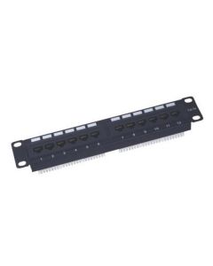 XtendLan Patch panel 10", 12 portů, 1U, Cat5e