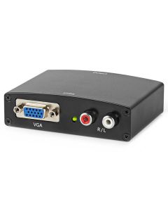 NEDIS převodník VGA na HDMI/ 2x RCA/ černý