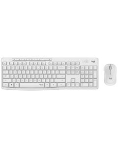 Logitech set MK295/ Bezdrátová klávesnice + myš/ 2.4GHz/ USB přijímač/ US/ bílý