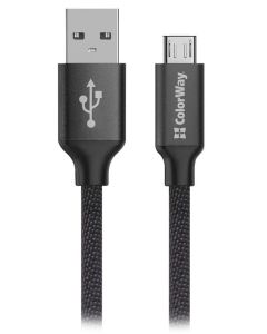 Colorway Datový Kabel Usb / Micro Usb/ 2m/ 2.4A/ Černý